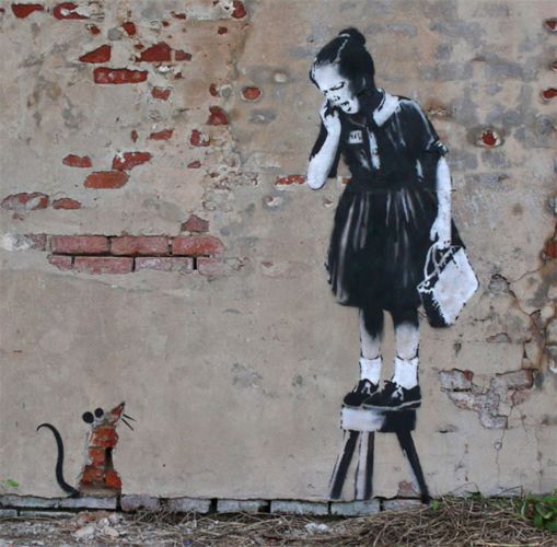 Banksyho šablony stojí často víc než dům, na kterém jsou.