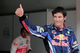 Mark Webber oslavil ve Španělsku své první letošní vítězství.