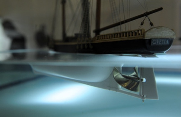 Model Resslova lodního šroubu.