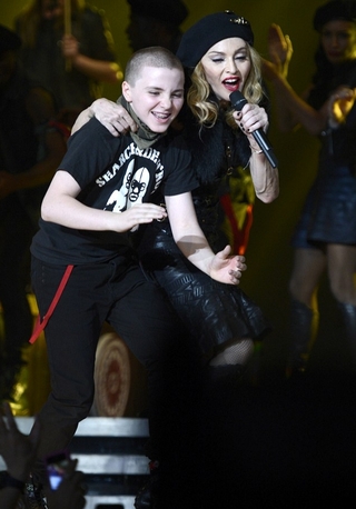 Madonna a její syn Rocco.