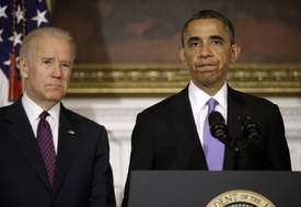 Prezident USA Barack Obama (vpravo) a viceprezident Joe Biden.