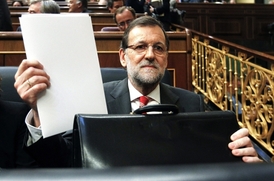 Španělský premiér Mariano Rajoy při úterním jednání Kongresu poslanců.