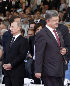 Vladimir Putin a Petro Porošenko