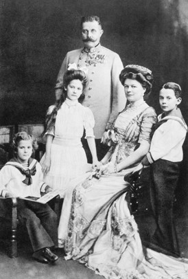 Rodina Františka Ferdinanda, z níž 28. června 1914 zůstaly jen tři siroty.