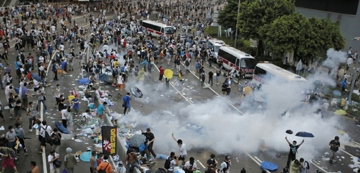 Prodemokratické protesty v Hongkongu.