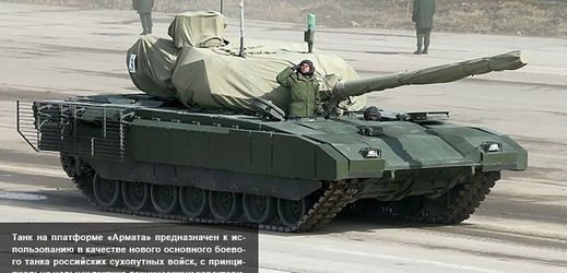 Nový ruský tank T-14 Armata.