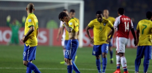 Zklamaní fotbalisté Brazílie.