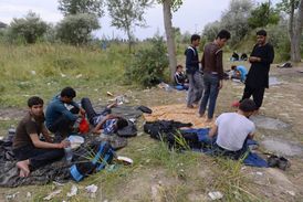 Afghánští uprchlíci v Srbsku.