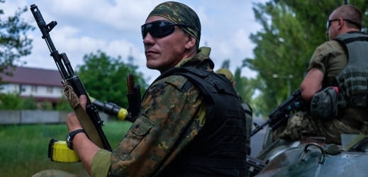 Proruské jednotky na Ukrajině.
