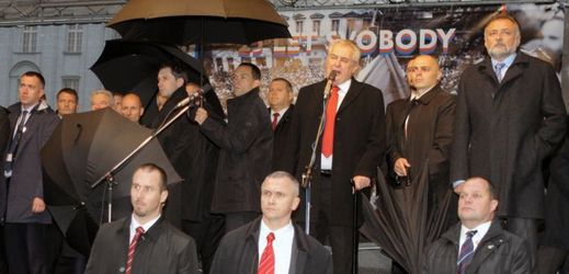 Prezident Miloš Zeman na pražském Albertově v loňském roce.
