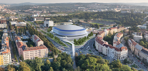 Vizualizace nového stadionu pro Kometu Brno.