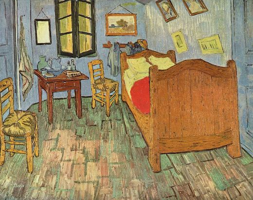 Van Goghův pokoj v Arles.