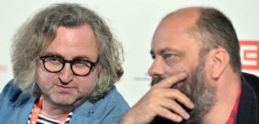 Režisér Jan Hřebejk (vlevo) a scenárista Petr Jarchovský na festivalu v Karlových Varech.