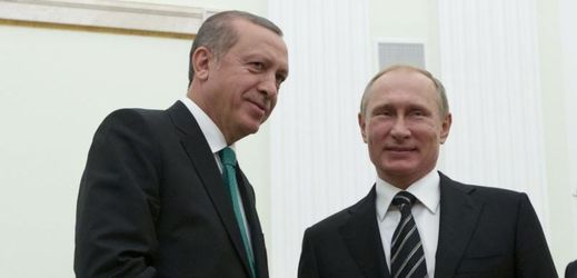 Turecký prezident R.T. Erdogan se svým "přítelem" Vladimirem Putinem.