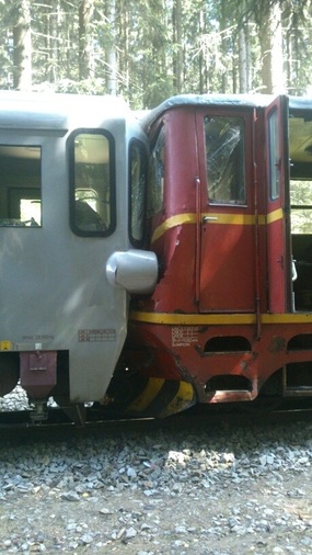 Srážka vlaků.