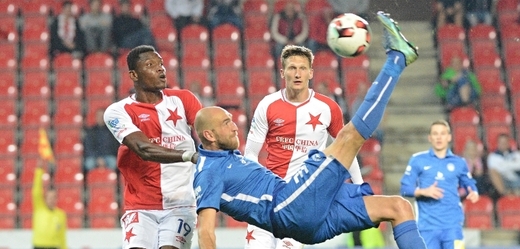 Martin Latka proti Slavii převedl slušný výkon. Liberec přesto jednou inkasoval.