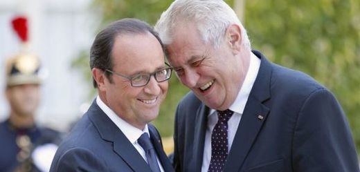 Miloš Zeman a Francois Hollande.