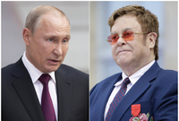 Vladimir Putin a Elton John.