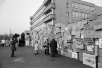 Protestní zeď v Olomouci 1989.
