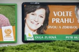 Billboardy s Olgou Zubovou zaplavily především Prahu.