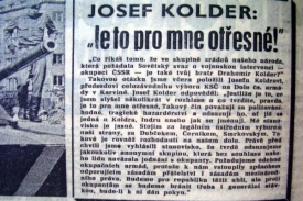 Josef Kolder o kolaborantském bratrovi.
