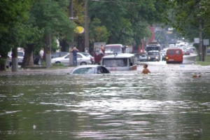 Město Nikolaev pod vodou.