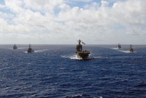 Americká šestá flotila ve Středomoří.