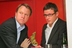 Dva předsedové. Martin Bursík (vlevo) a Ondřej Liška.