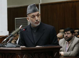 Afghánský lišák a podvodně zvolený prezident Karzáí.