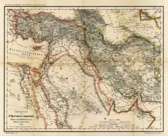 Mapa Předního východu.