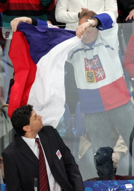 Kouč hokejové reprezentace Vladimír Růžička ve Vancouveru.