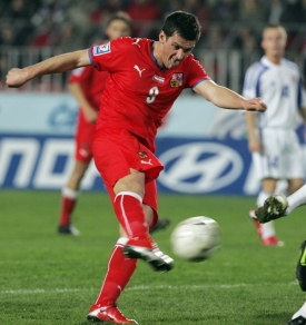 Martin Fenin v dubnovém utkání reprezentace proti Slovensku.