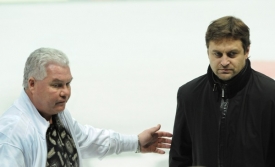 Generální manažeři obou týmů František Černík (vlevo) a Petr Bříza