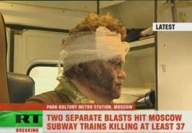 Zraněný z moskevského metra.