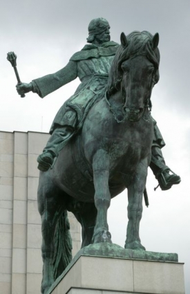 Jezdecká socha Jana Žižky.