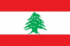 Libanonská vlajka.