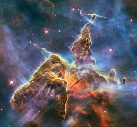 Krása objektivem Hubblova teleskopu: zrod hvězd v mlhovině Carina.