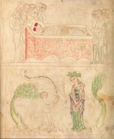 Pohřeb sv. Václava, jak jej podává Velislavova bible.