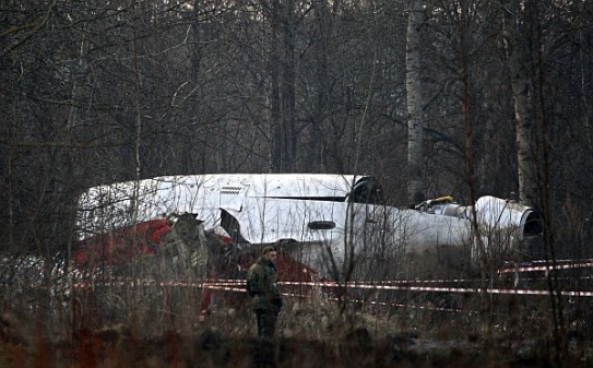 Trosky letadla, v němž u Smolenska zahynul prezident Kaczyński.