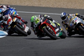 Momentka z Velké ceny Španělska kategorie Moto2.
