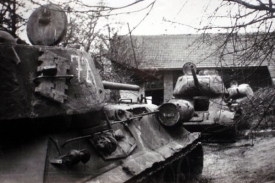 Československé tanky v bojích o Slezsko a Moravu, květen 1945.