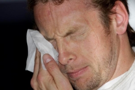 Jenson Button byl po závodě psychicky zdeptaný.