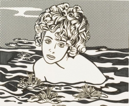 Další perla Crichtonovy sbírky Dívka ve vodě od Roye Lichtensteina.