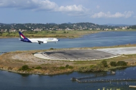 Letiště na ostrově Korfu.
