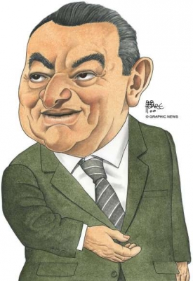 Prezident Mubarak (karikatura).