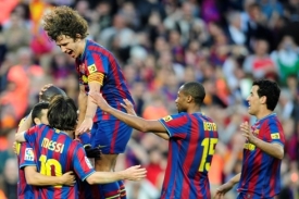 Radost hráčů Barcelony byla nezměrná.