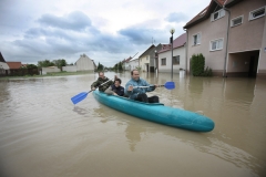 Povodeň v Troubkách na Přerovsku.