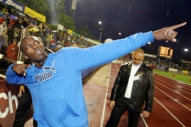 Usain Bolt v Ostravě vyhrál, rekord však nepřekonal.