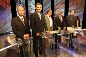 Lídři parlamentních stran debatovali v České televizi.