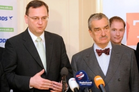 Petr Nečas a Karel Schwarzenberg.